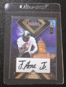2024 Wild Card Auto Mania Autograph Frank Gore Jr. 11  Only 1 Exist