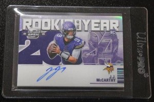 2024 Contenders Optic Rookie of the Year Autograph JJ McCarthy Rookie Card