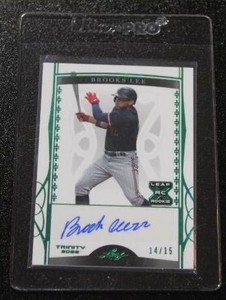 2022 Leaf Trinity Green Brooks Lee Autograph Rookie Card 1415  Only 15 Exist