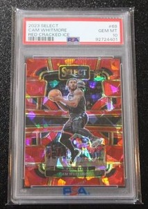 2023-24 Select Red Cracked Ice Cam Whitmore #69 Rookie Card PSA 10