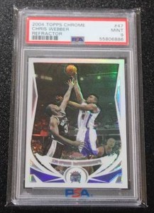 2004-05 Topps Chrome Refractor Chris Webber #47 PSA 9