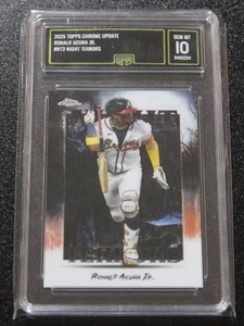 2025 Topps Chrome Night Terrors Ronald Acuna Jr. GMA 10