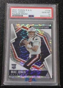 2021 Panini Rookies & Stars Pulsar Prizm Mac Jones #106 PSA 10