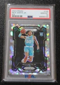 2023-24 Prizm Silver Ice Nick Smith Jr. Rookie Card PSA 10