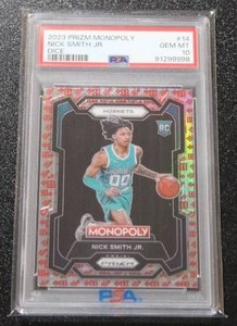 2023-24 Prizm Monopoly Dice Nick Smith Jr. Rookie Card PSA 10