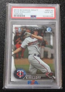 2016 Bowman Chrome Alex Kirilloff #90 Rookie Card PSA 10