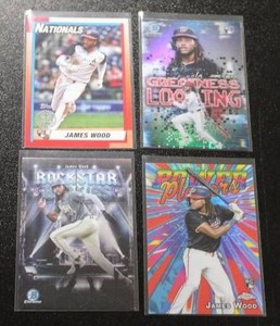 James Wood Baseball Rookie Card Lot  4 Rookie Cards