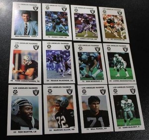 1988 Texaco Police Oakland Raiders Team Set  Bo Jackson Rookie Card