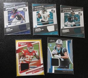 Football Card Relic Lot  5 Relics