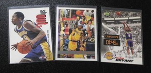 Kobe Bryant Basketball Card Lot  3 Cards