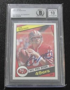 1984 Topps Joe Montana In Person Autograph BGS Authentic Auto Grade 10