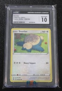 2021 Pokemon Snorlax #206264 CGC 10