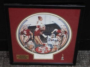 San Franciso 49ers Dwight Clark Autographed Framed Print