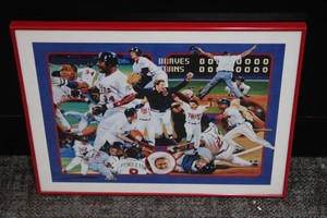 1991 Minnesota Twins World Series Framed Poster