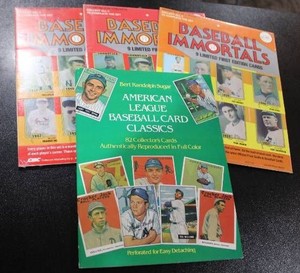 Baseball Immortals Sets w American League Baseball Card Classics Book