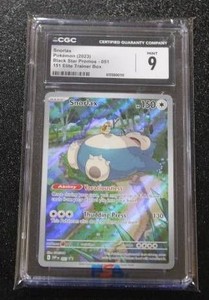 2023 Pokemon Snorlax Black Star Promo #051 CGC 9