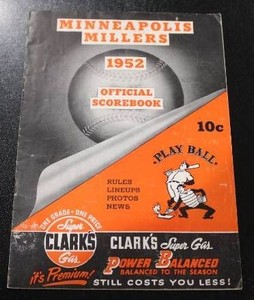 1952 Minneapolis Millers vs Milwaukee Brewers Official Scorebook  Ray Dandridge Negro Leagues HOF