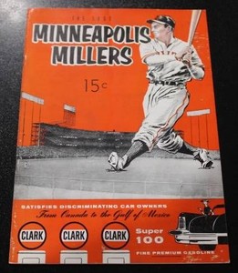 1957 Minneapolis Millers vs Omaha Cardinals Official Scorebook  Orlando Cepeda HOF