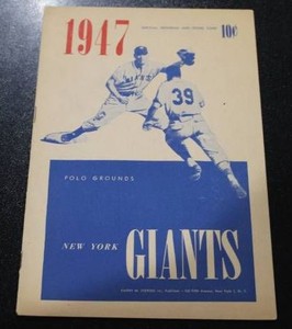 September 3 1947 New York Giants vs Boston Braves Official Scorebook Program  Spahn - Mize