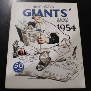 1954 New York Giants Yearbook  World Series Champions Year