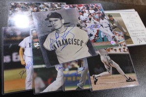 Large MLB Autograph Photo Lot  11 Autograph Photos