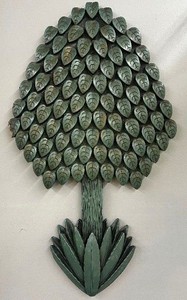 Vintage MCM Tree of Life Wall Plaque Universal Statuary Corp Molded Resin Wall Hanging