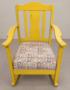 Vintage Mustard Yellow Rocker Rocking Chair