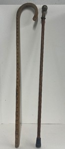 Brass Top Walking Vintage Walking Stick and Measuring Stick Cane
