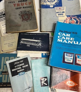 Various Vintage Ford Manuals Rambler Plymouth ETC