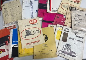 Lot of Antique Vintage Tractor Manuals Parts Catalogs