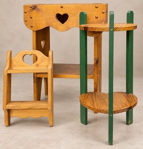 Three Piece Granny Core Cottage Core Tables and Shelf