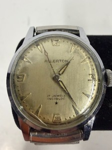 Vintage Allerton 17 Jewel Swiss Mens Watch