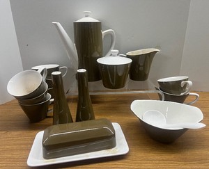 MCM Empress Ironstone Tea Set Serving Pieces Salt and Pepper Butter Dish