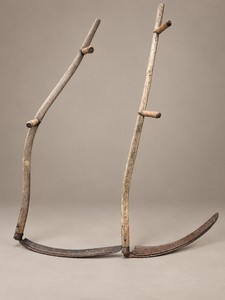 Lot of 2 Antique Primitive Scythes