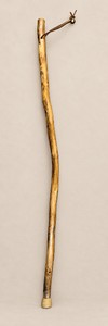 Antique Hand Carved Walking Stick with Bell