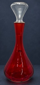 Ruby Red Viking Glass Decanter