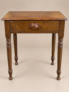 Vintage Side Table with Eastlake Design on Drawer