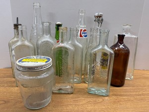 Fourteen Piece LOT Vintage Bottles