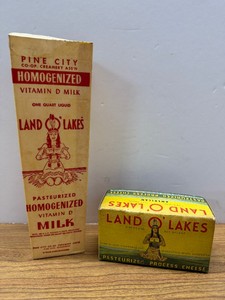 Vintage Land OLakes Milk and Butter Boxes Containers