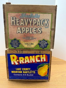 Two Vintage Fruit Crates