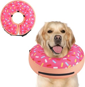 $20 Supet Inflatable Dog Cone Collar Alternative After Surgery, Doggie Neck Donut Collar Recovery ECollar, Soft Dog Cone for Small Medium Large Dogs