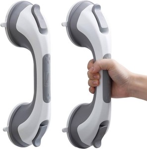$35 TAILI Shower Grab Bars,Shower Handles for Elderly Suction,2 Pack 12.2 Grey  Safety for Showers,Bathtubs,Toilet,Elderly&Seniors,Bathroom Grip Bar Heavy Duty Handrails,No Drilling Removable Waterproof,G9