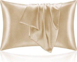 BEDELITE Satin Pillowcases, Small King 20x36 Inch, Champagne, Set of 2  Similar to Silk Pillow Cases, Soft and Cooling, Reduces Friction, Gentle on Hair and Skin, Envelope Closure, Women Men Gift