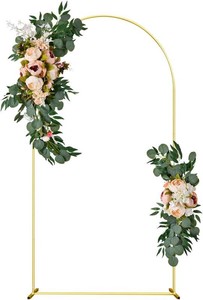 $28 Wedding Arch Backdrop Stand 6.6FT Gold Wedding Balloon Arched Backdrop Stand Square Arch Frame for Birthday Party Bridal Baby Shower Ceremony Decoration