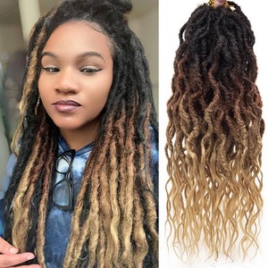 $33 Faux Locs Crochet Hair 18Inch 8Packs Crochet Locs(OT3027, 18(Pack of 8))  Boho Faux Locs,Soft Locs With Curly Ends,Goddess Faux Locs,Crochet Hair for Black Women