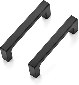 Ravinte Matte Black Kitchen Cabinet Handles 3 Inch Pulls 10 Pack  Solid Zinc Alloy , Smooth Design, Screws Included, Square Pulls for Kitchen Drawers & Cupboards