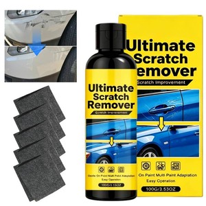 Nano Scratch Remover, Nano polix Scratch Remover with 6PCS Nano Sparkle Cloth, Quick Repair Scratches and Restore Shine for Car, 100g3.53oz (slightly used, missing one pad)