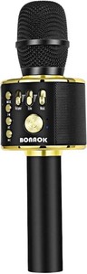 $23 BONAOK Bluetooth Karaoke Microphone, Wireless Mic for Kids Adults to Sing  Bluetooth 5.0, Echo Mode,Built-in Speaker, SD Card, for iPhone iPad, Handheld,Home Karaoke,Party,Gifts