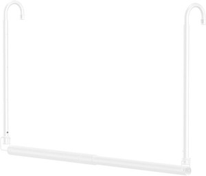 Hanging Closet Rod Adjustable Width Height Closet Rod For Hanging Clothes White 1 Pack Closet Extender Hanging Rod Clothes Space-Saving Hanging Bar Organizer