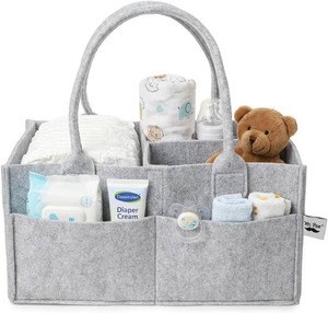 Mr. Pen- Baby Diaper Caddy Organizer, Gray, Medium  Nursery Storage Bin and Car Organizer for Diapers and Baby Wipes